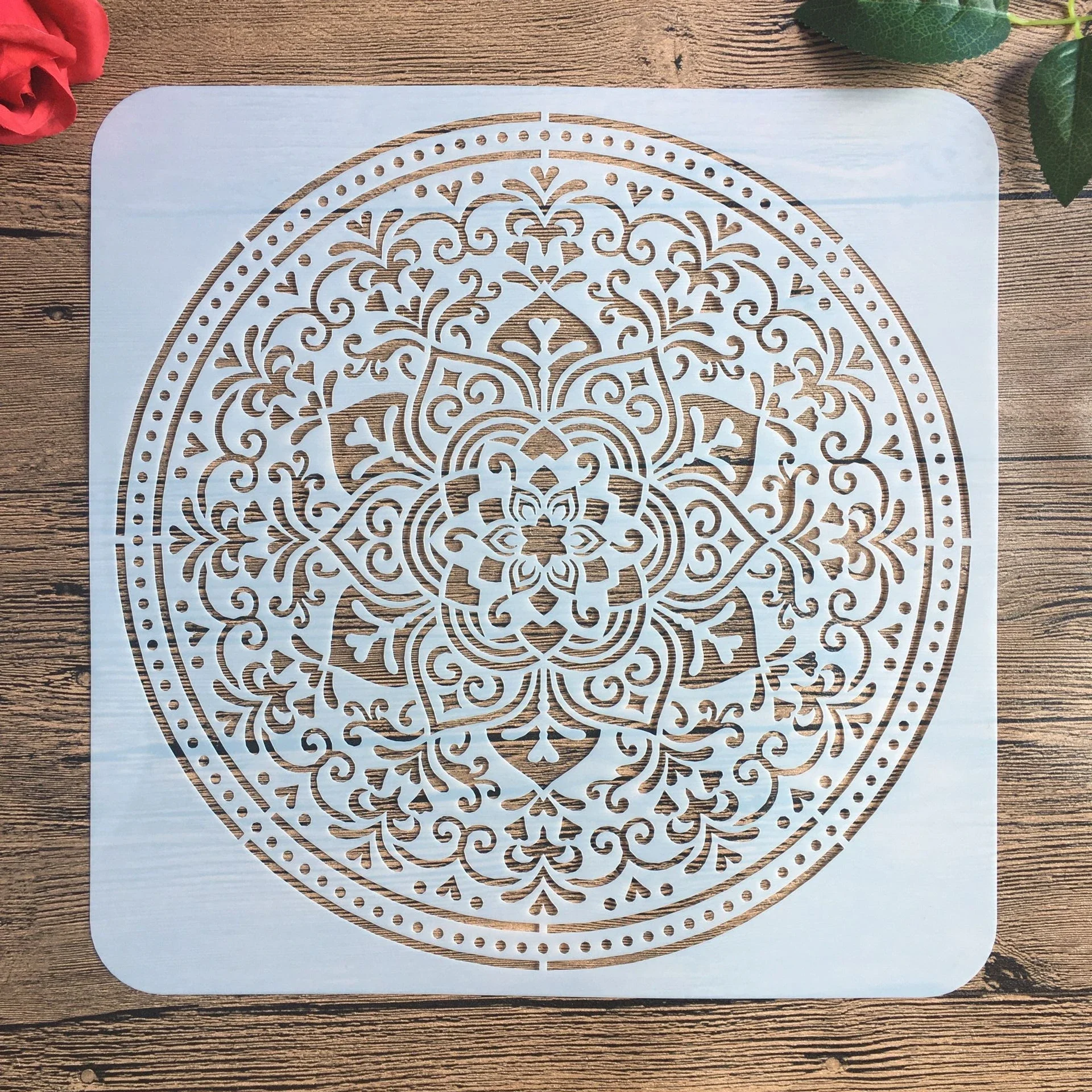 

30*30 см большой круглый цветок Мандала diy трафарет картина раскраска для скрапбукинга гравировка альбом декоративный Шаблон трафарет-i