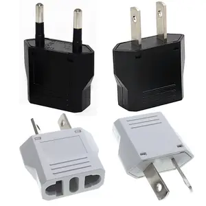 TESSAN Adaptador de enchufe de EE. UU. a Japón, adaptador de salida de 2  clavijas a 3 clavijas con 2 salidas de CA, 2 puertos USB, adaptador de