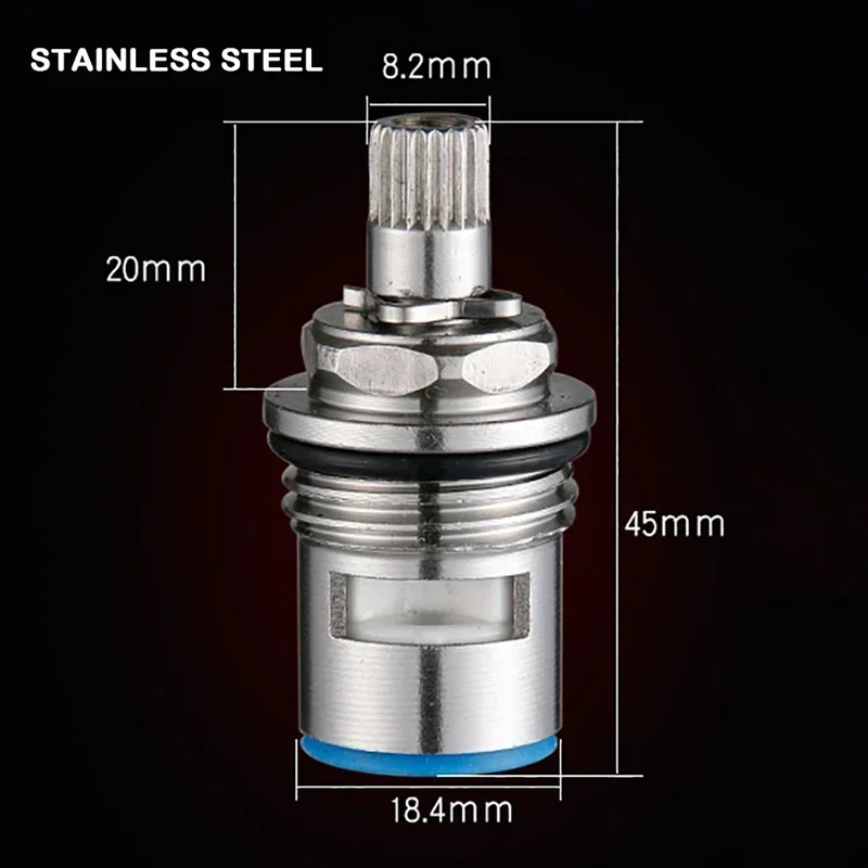 Faucet Valve Faucet Cartridge Universal Replacement Tap Valves Stainless Steel Copper Ceramic Disc Cartridge Inner Faucet Valve Bathroom Accessories