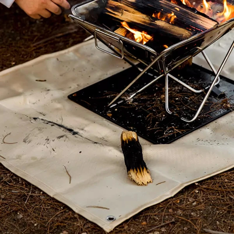 Outdoor Camping Fireproof Cloth Picnic Barbecue Insulation Mat Fiberglass Mats Flame Retardant High Temperature Fire Blanket