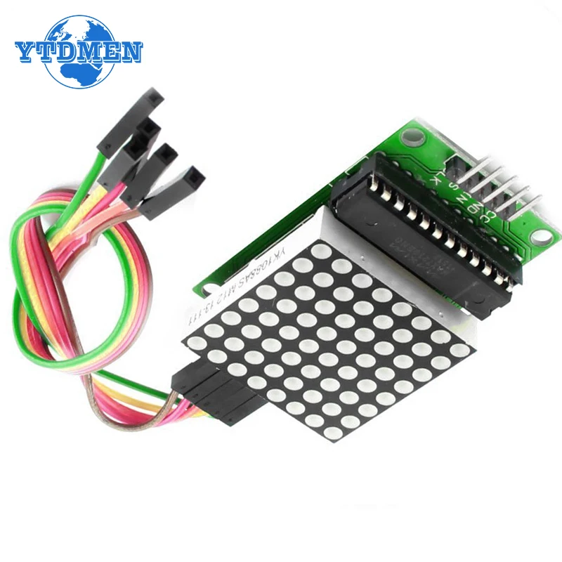 Dot LED Matrix Module led matrix display module MAX7219 LED Matrix Display 8*8 MCU Control Module for Arduino 5V Interface Output Input Common Cathode