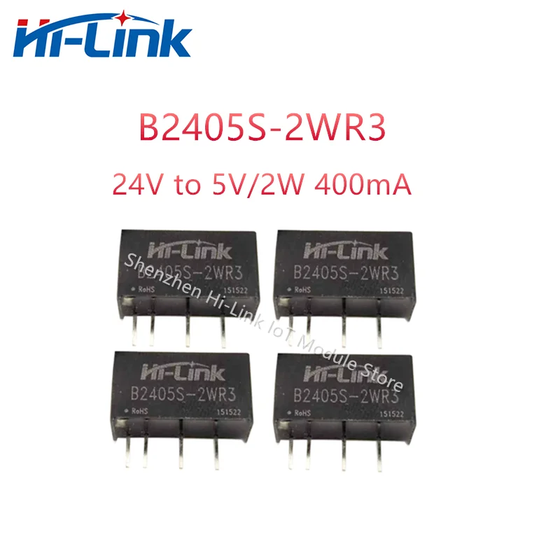 10pcs/lot Hi-Link Small Volume Isolated Power Module B2405S-2WR3 5V 2W DC DC Converter Voltage Transformer