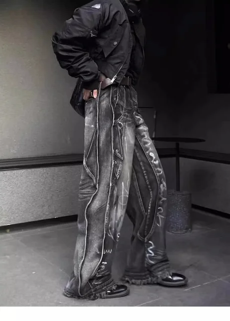 ameri vintage ダメージ加工 ワイドレッグデニム ameri vintage