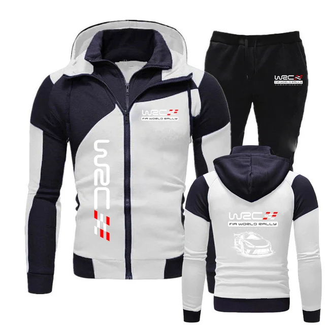 Championnat du monde des rallye WRC personnalité diagonale fermeture éclair Anti-Collision chemise à capuche cordon sweat à capuche de sport pantalons costumes 1