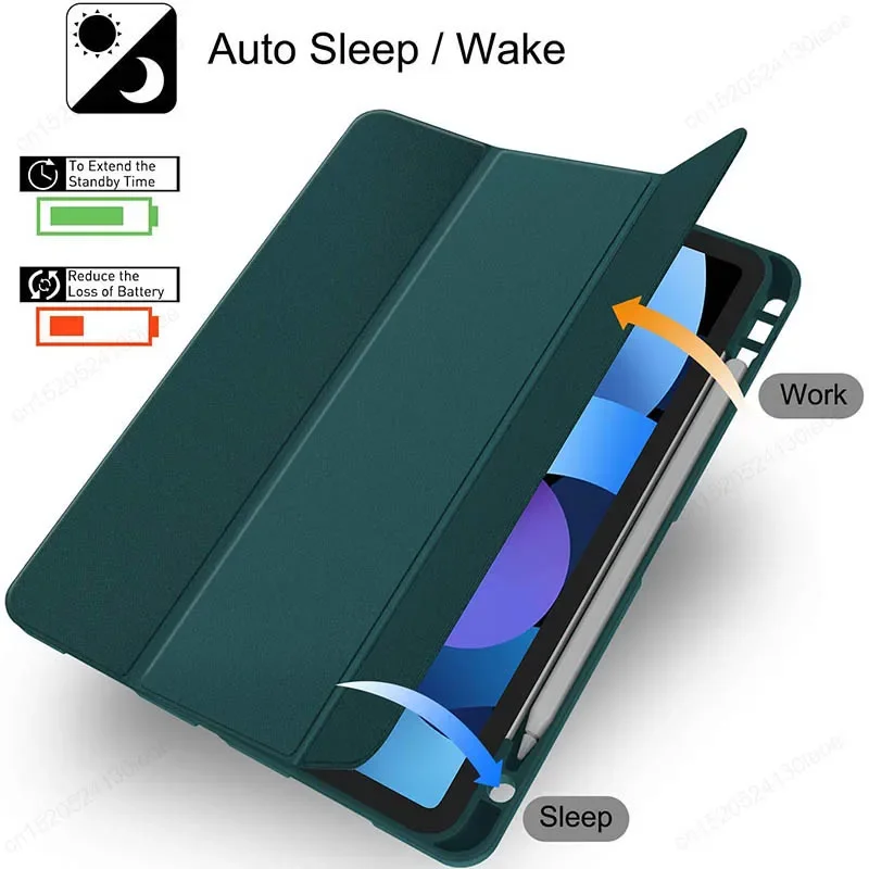 MEEgoodo Funda Para IPad Pro M2 12.9 De 6ª/5ª/4ª/3ª/3ª Generación 2022 2021 2020 2018 Con Soporte Para Lápices, Cubierta De Tableta Con Carcasa Trasera De TPU Suave, Cerebro
