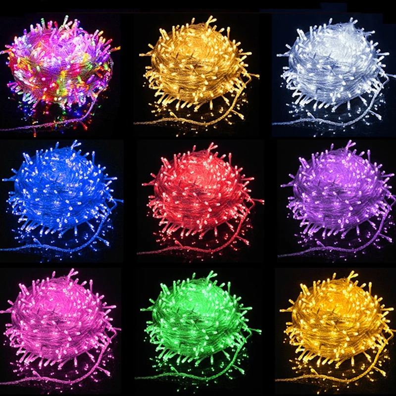 

100LED LED String Lights Colorful Copper Wire Fairy Lights Outdoor Waterproof for Christmas Wedding Party Home Room Decorations