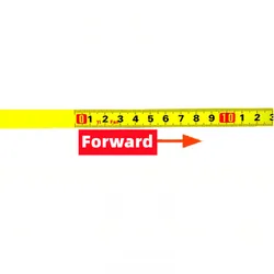 Adhesive Stainless Steel Metric Measuring Tape - Rust-Proof & Durable - 5M (Forward - Yellow)