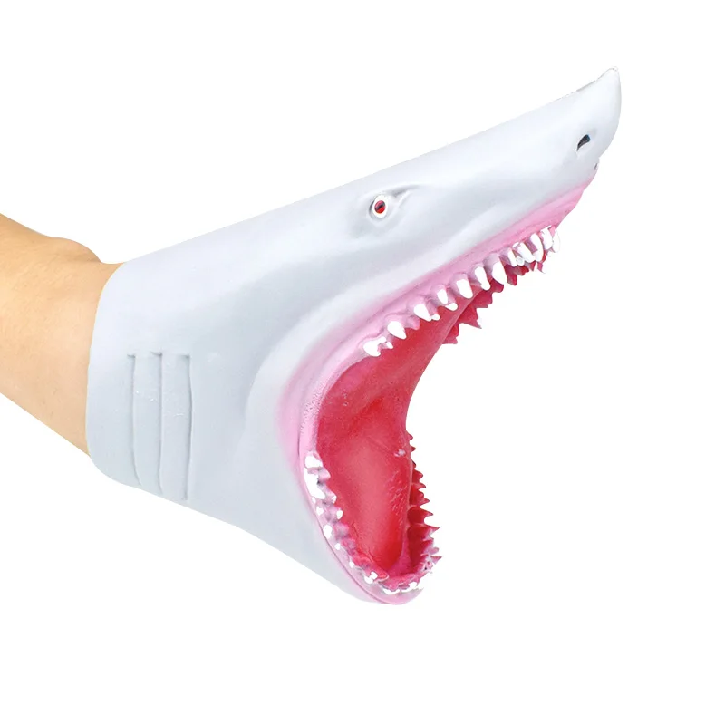 New Shark Hand Puppet for Story TPR Animal Head Gloves Kids Toys Gift Marionetas Shark Puppet Iteres De Mano Para Ni&ntilde;os 손인형