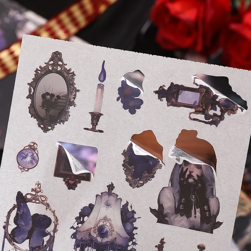 50 pcs Large size Material Paper Sticker Sets Diy junk journal Hand made Planner Collage material Scrapbook Supplies