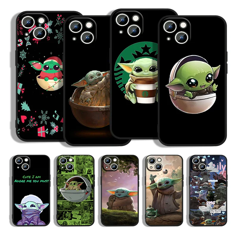 Iphone 13 Pro Max Mini Yoda Cases Funda Iphone 13 Pro Max Baby Yoda Cute Phone Aliexpress