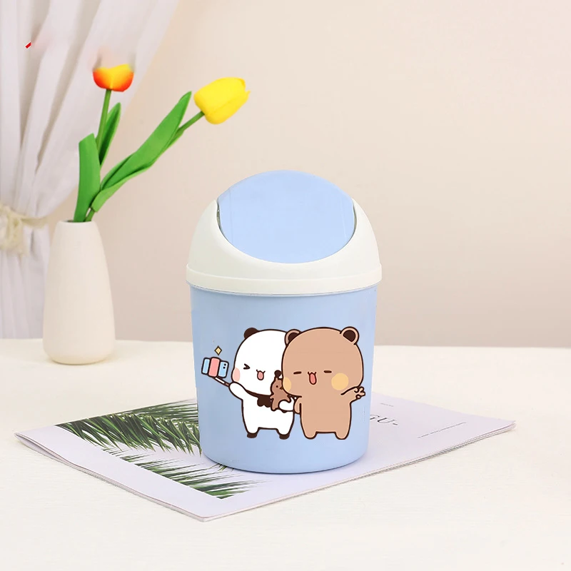 Bubu Dudu Mini Desktop Bin - Cute Panda Bear Trash Can for Clean and Organized Workspaces