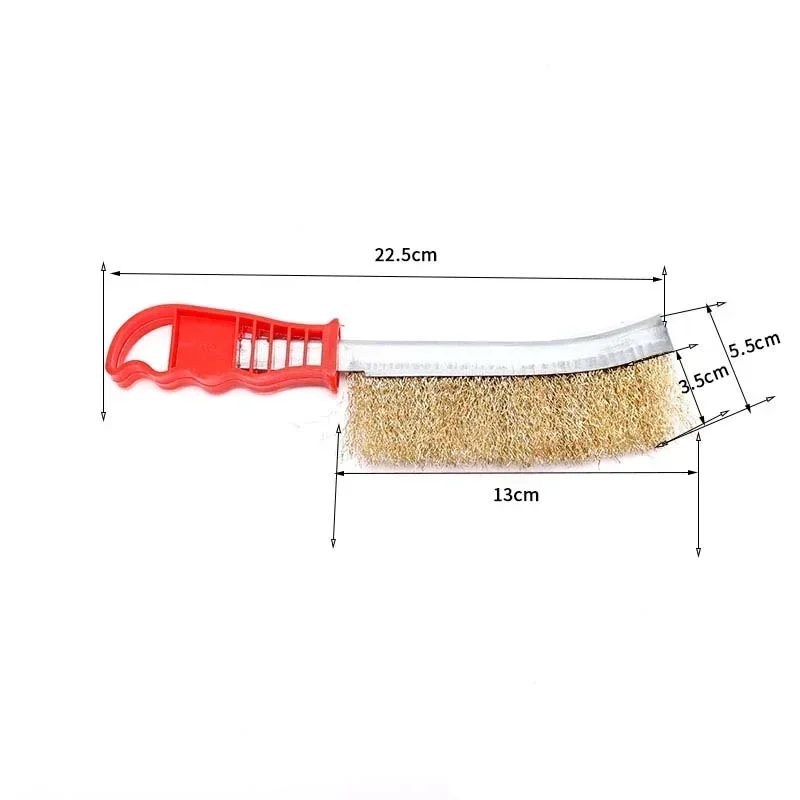 Knife-shaped Steel Wire Brush Barbecue Cleaning Stainless Steel Wire Iron Brush Copper Derusting Brushsteel