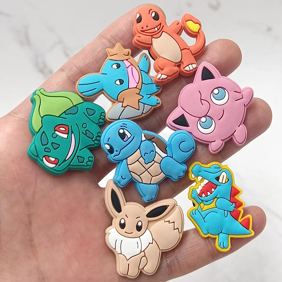 Dropshipping 1Pcs PVC Shoe Buckle Accessories Funny DIY Cartoon Animals Shoes Decoration Jibz For Croc Charms Kids Party Gift