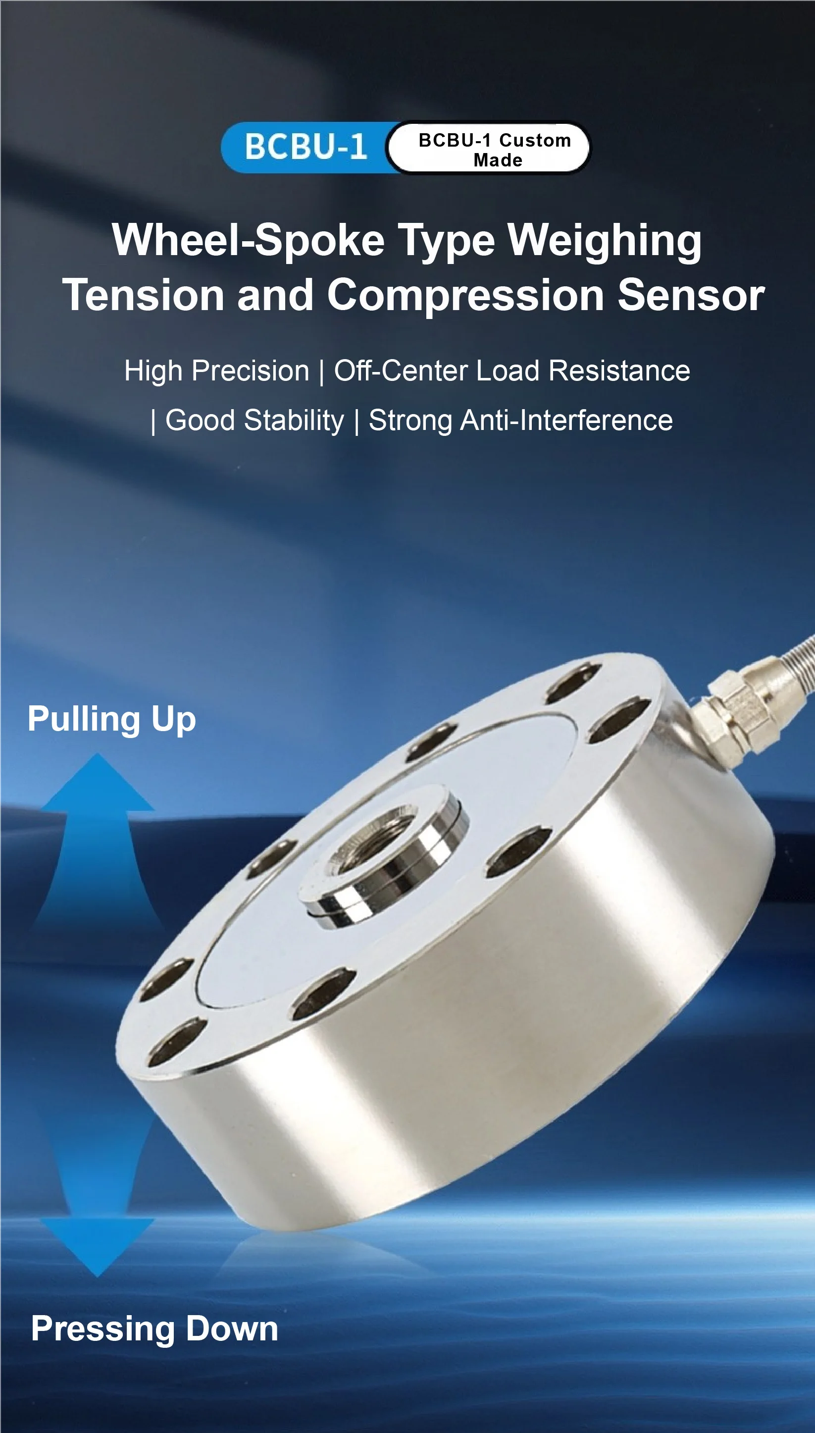 BCBU-1 Spoke Type Rotary Load Cell Disc High Precision Tension Compression Weigh