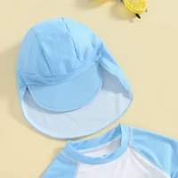 Toddler Baby Boys Rash Guard Set Shark Crocodile Print Short Sleeve Top with Shorts Hat Swimsuit Summer Infant Beach Swimwear 4
