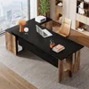 74.8 Executive Large Office with Cabinet, L Shaped Computer with Shelves and CPU Storage, Modern Home Office Desk 5