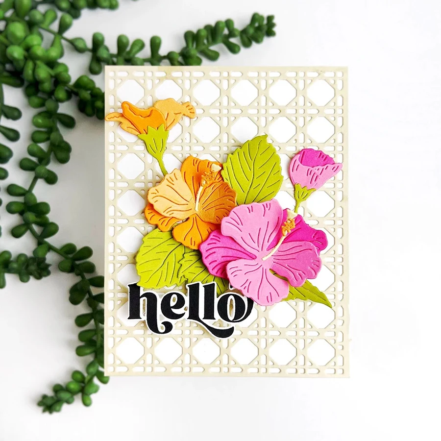 식물 보타니컷 히비스커스 금속 절단 다이 스텐실, DIY 스크랩북 사진 앨범 장식 엠보싱 종이 카드 2023 신제품