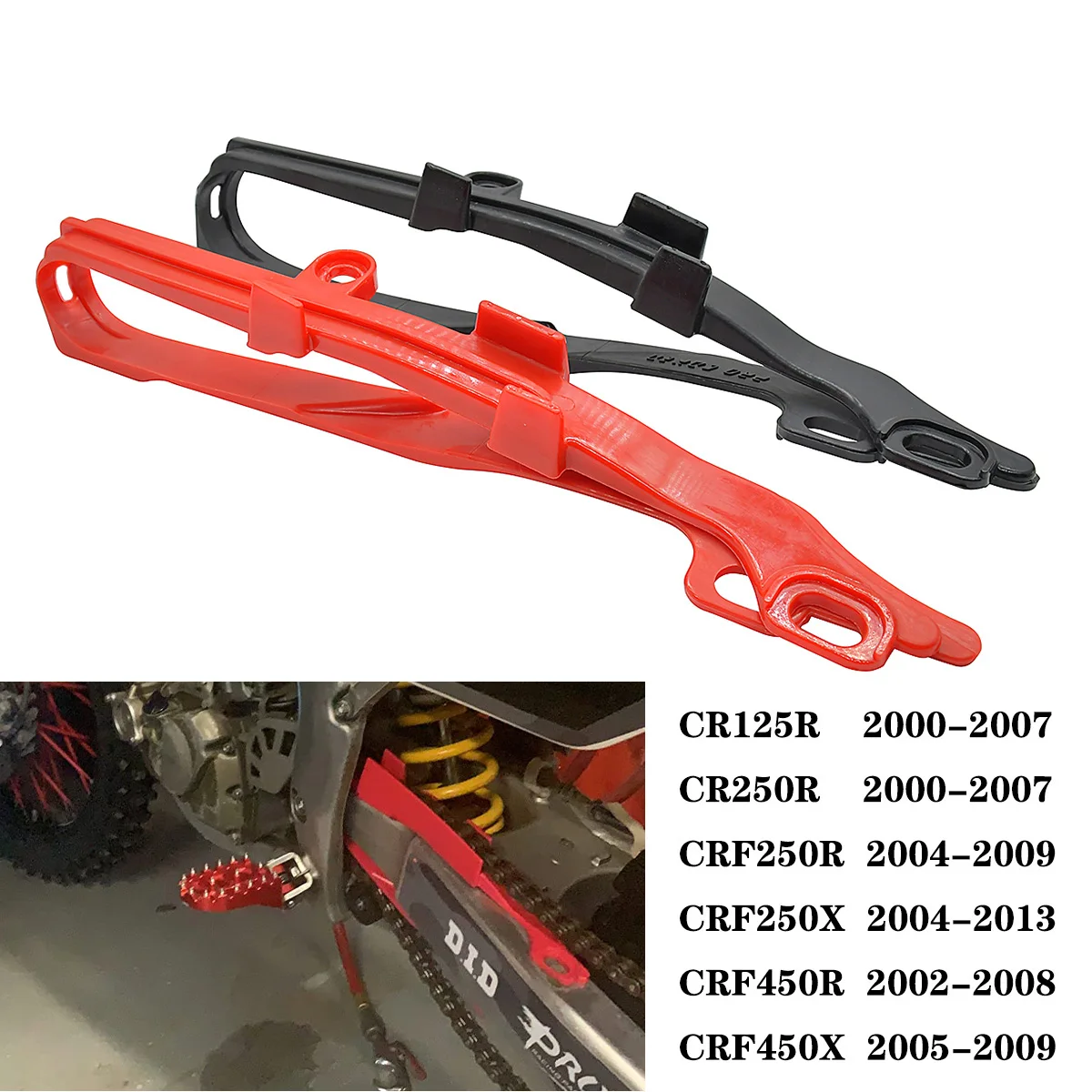 

Motorcycle Plastic Chain Guard Guide Swingarm Protector For Honda CRF250R CRF450R CR125R CR250 CRF250X CRF450X Dirt Pit Bike