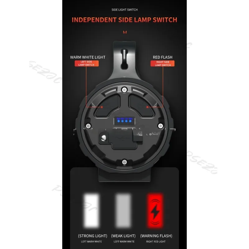 Description Picture 3 of itemNew XHP90 Strong Waterproof Handheld Light USB Charging Outdoor Portable Searchlight Explosion Proof Flashlight