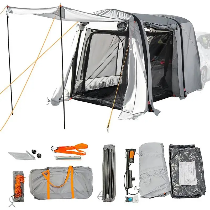 

Outdoor Camping Tent Inflatable Car Rear Tent Windproof Large Backpacking Tent Waterproof Car Tent Self-driving Tourist Tent
