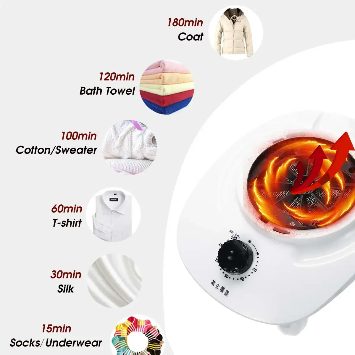 900W foldable electric clothes dryer, portable warm air dryer, fast heating laundry hanger, shoe dryer 3