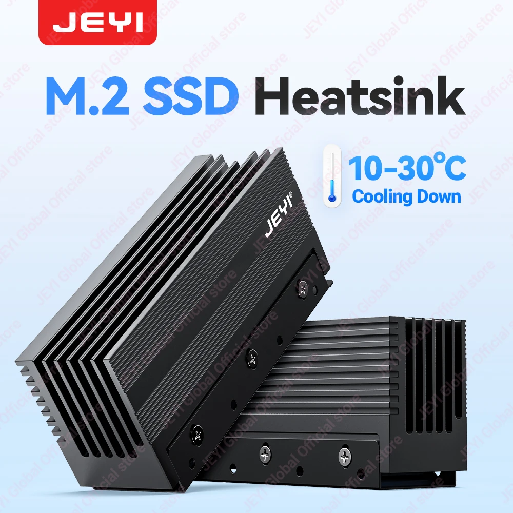 JEYI 냉각 군함 M.2 2280 NVME NGFF용 방진 방열판 열 전도성 실리콘 웨이퍼가 있는 알루미늄 열 냉각기