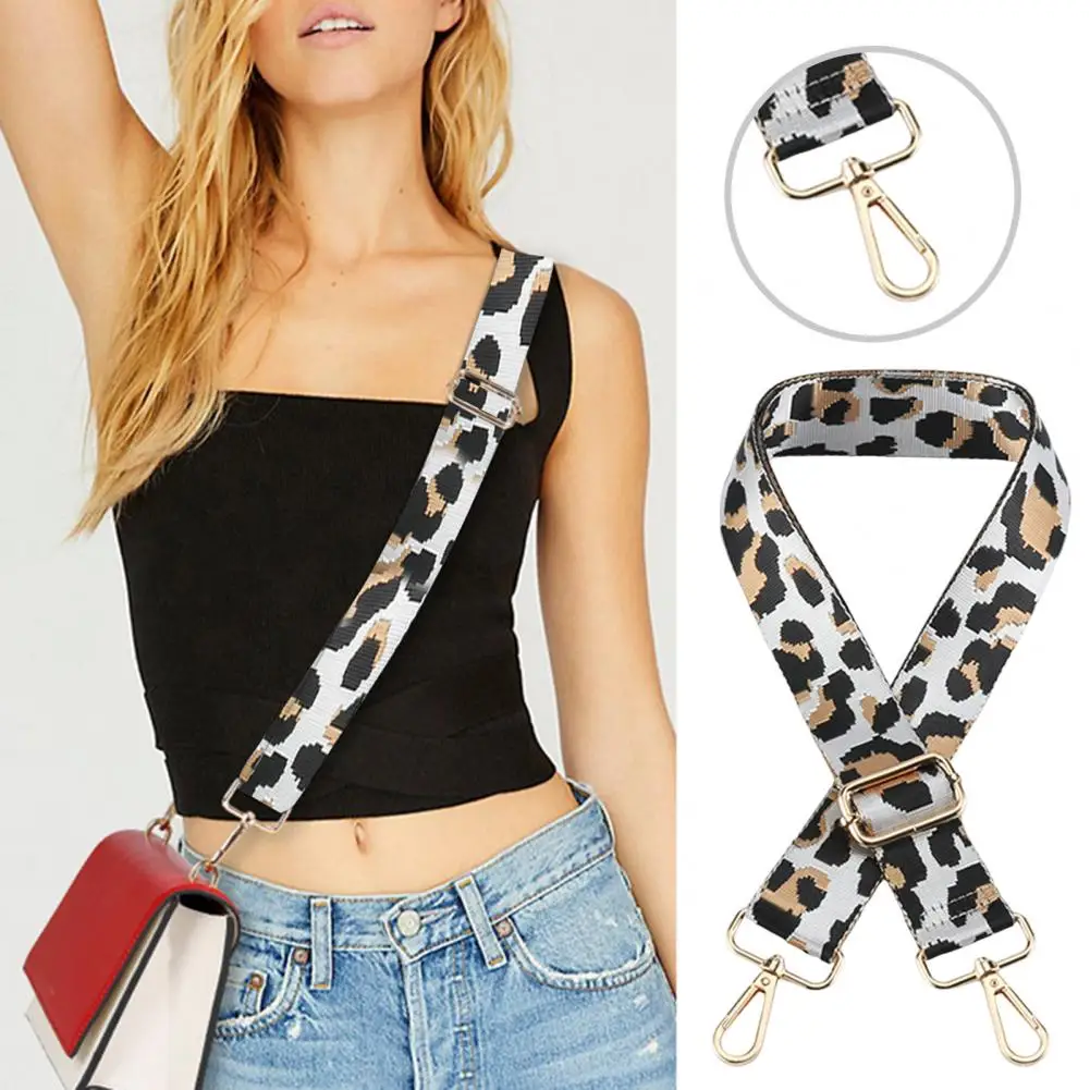 

Crossbody Bag Strap Practical Leopard Print Handbag Belt Portable Handbag Strap