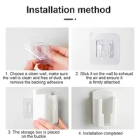 Support mural pour télécommande, boîte de rangement pour climatiseur, durable et non perforé, 1 pièce 6
