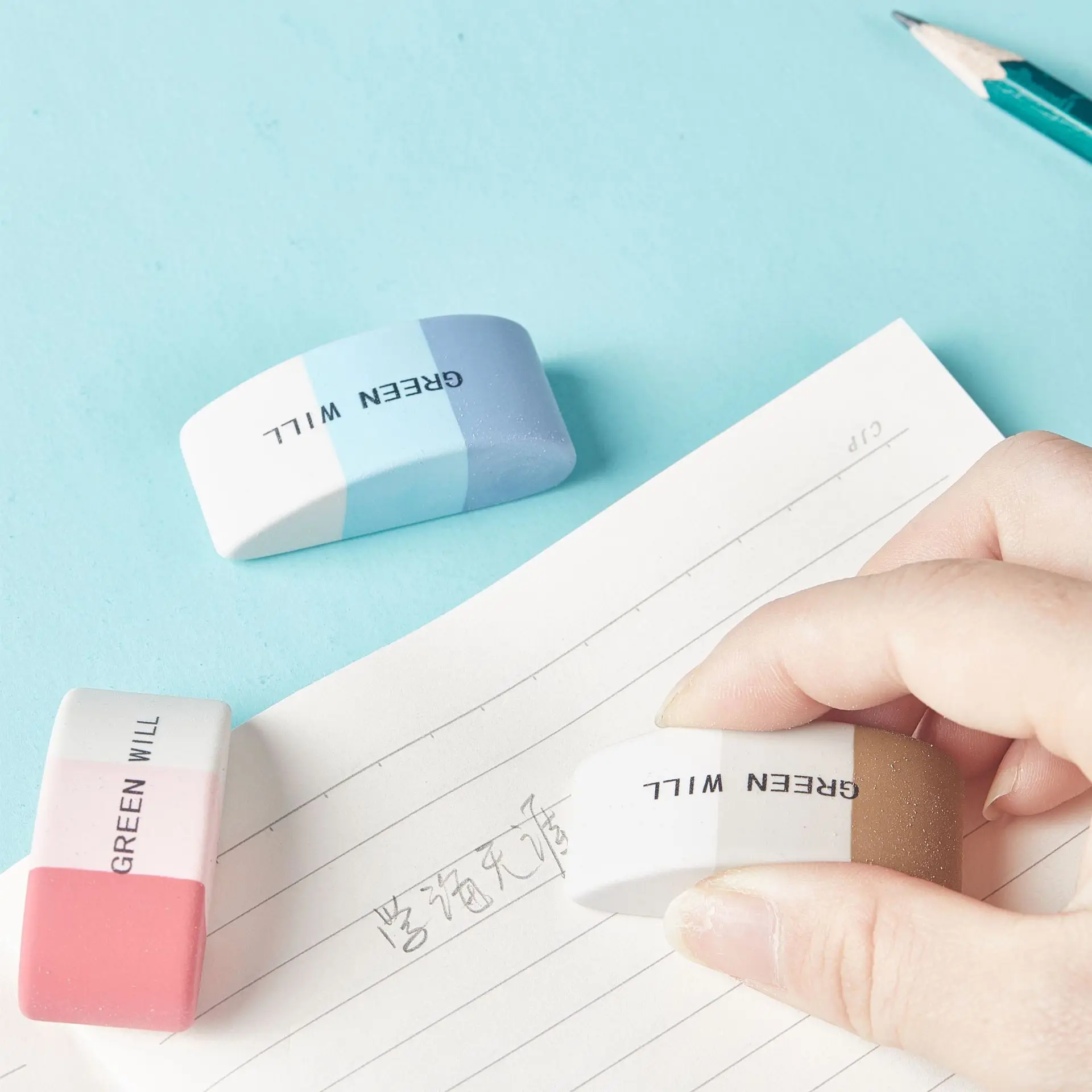 Cute Rubber Three-Color Mouse Pencil Gradient Eraser For Kids Drawing  Writing Aesthetic Jelly Erasers Office School Supplies - AliExpress