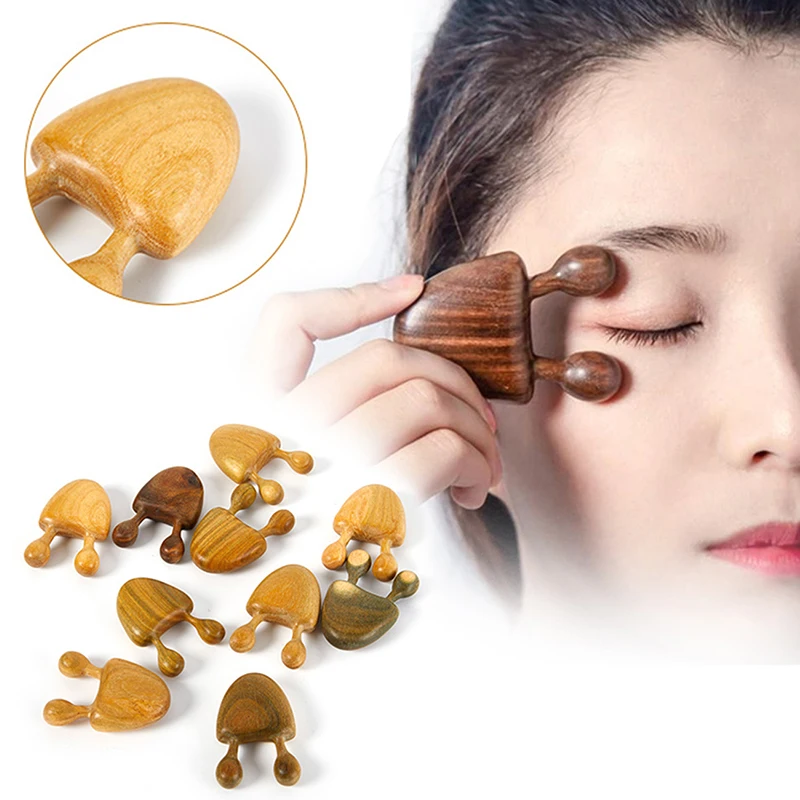 천연 샌들 우드 긁기 마사지 도구 1 개, 얼굴 눈 목 마사지 침술 치료 편안한 스틱