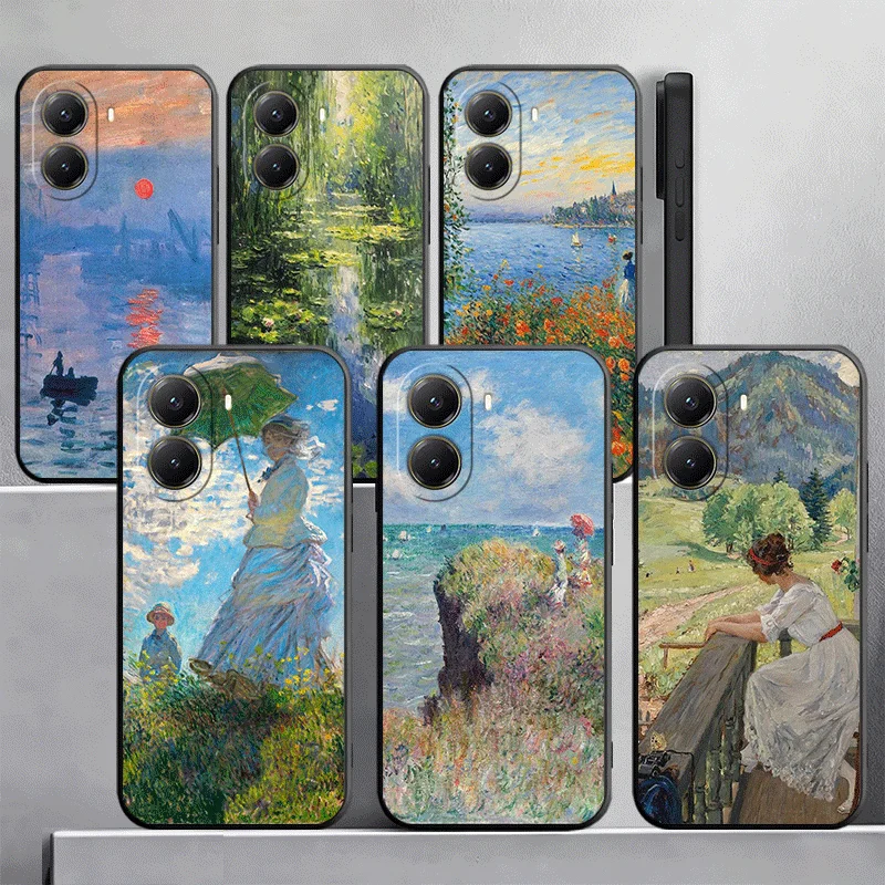 Soft Phone Case with Claude Monet Oil Painting Design