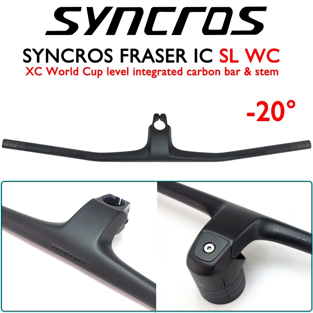 

Велосипедный Интегрированный руль SYNCROS из углеродного волокна, Фрейзер IC SL WC, горный велосипед со стержнем-20 ° 70/80/90/100 мм * 740 мм, велосипедные аксессуары