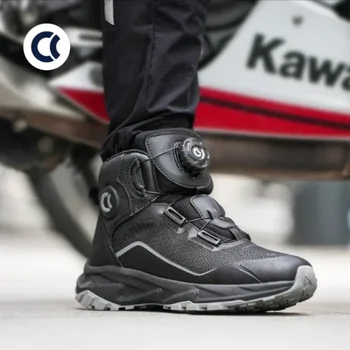 CC Summer Motorcycle Riding Boots Cobra Men Women Motorbike Shoes Knob Lock Breathable Anti Slip XRD Ankle Protection For DUKADI