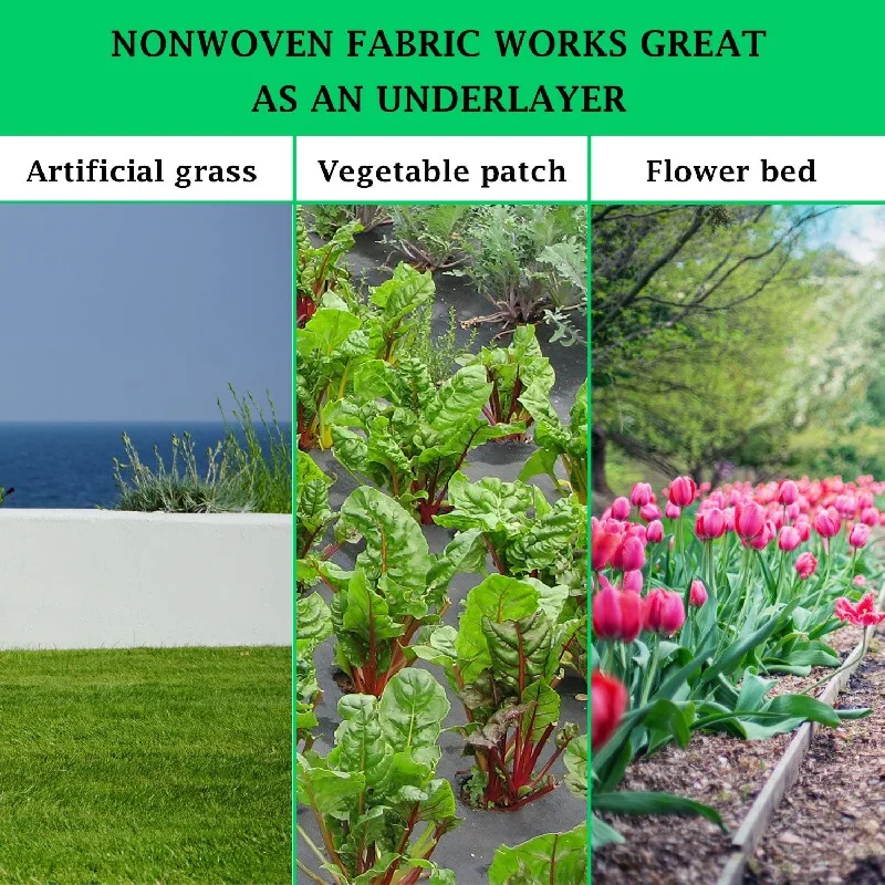 Premium Heavy-Duty Garden Landscape Fabric Weed Barrier Mat