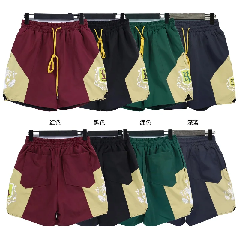 

23SS High Quality Solid Color Shorts Rhude Shorts Men Women EU Size 100% Cotton Rhude Shorts Casual Shorts Summer