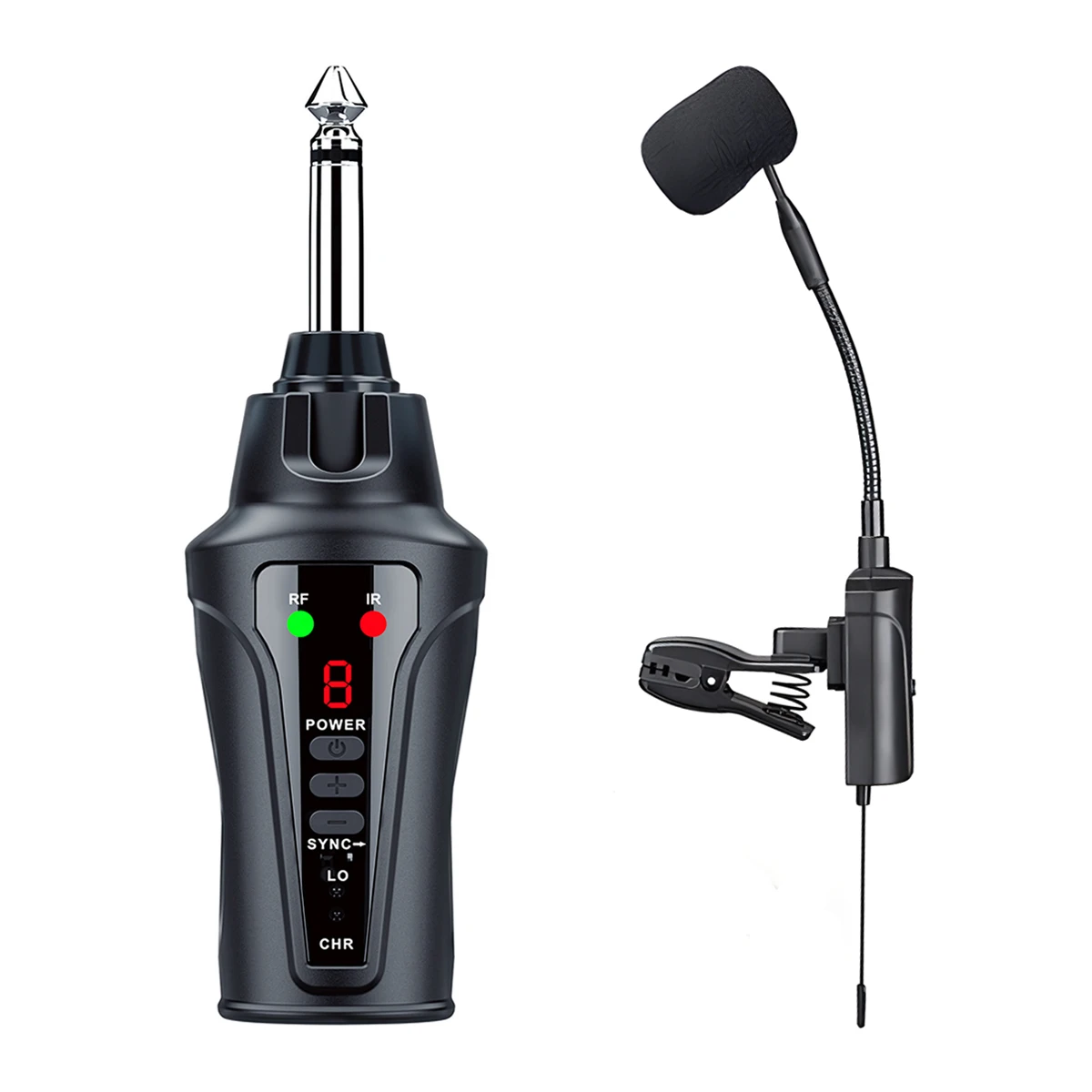 Acemic ST-5 무선 색소폰 마이크 시스템, 색소폰 연주자용 UHF 콘덴서 마이크, 녹음 및 무대 공연용
