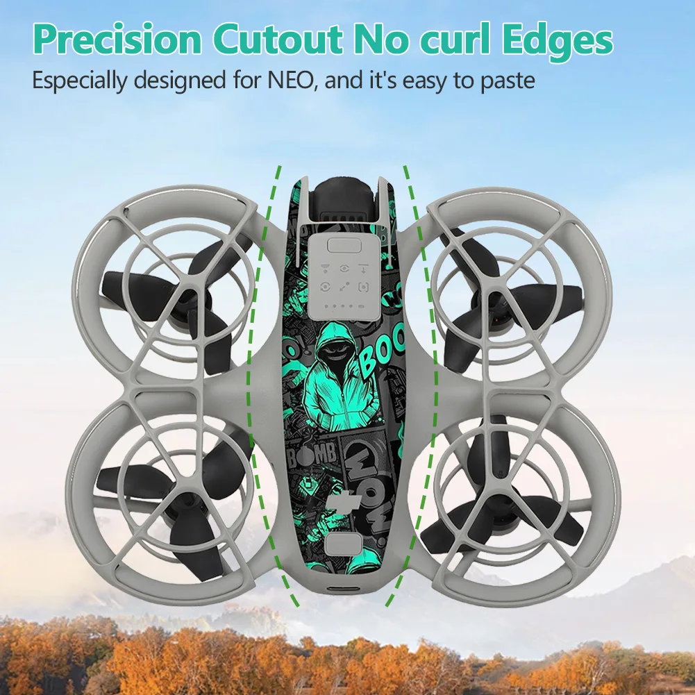Colorful Waterproof Anti Scratch Protective Film Skin Stickers for DJI NEO Drone Customization