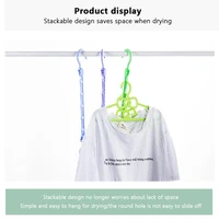 Space Saving Storage Hangers Multifunction Plastic Clothes Racks Rotary Organizer Hangers 5 Hole Magic Closet Wardrobe Organizer 1
