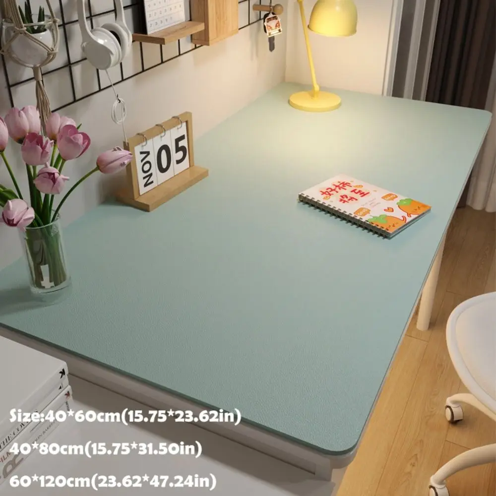 Simple Protection Eye Student Desk Mat Leather Oil-proof Coffee Table Mat Non-slip Solid Color Computer Desk Mat
