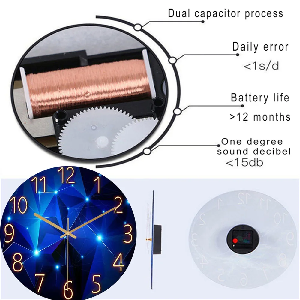 12-Inch Geometric Wall Clock 6