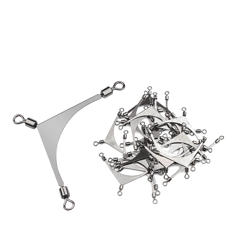 Fishing Tools Fishing Accessories Fishing Tool Fishing Swivels Fishing Tackle 10pcs American 3 Way Stainless Steel Fishing Jig Head Swivels Rolling Pole Connector Tackle Swivel Accessories