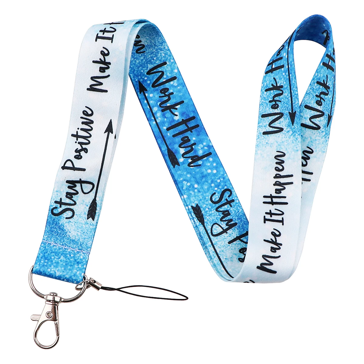 Vibrant Rainbow Quotation Lanyard