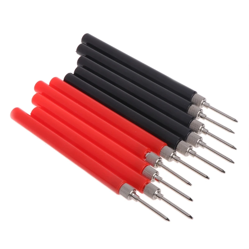 

10 Pieces Spring Test Probe Tip Insulated Test Hook Wire Connector Test Pin Dropship