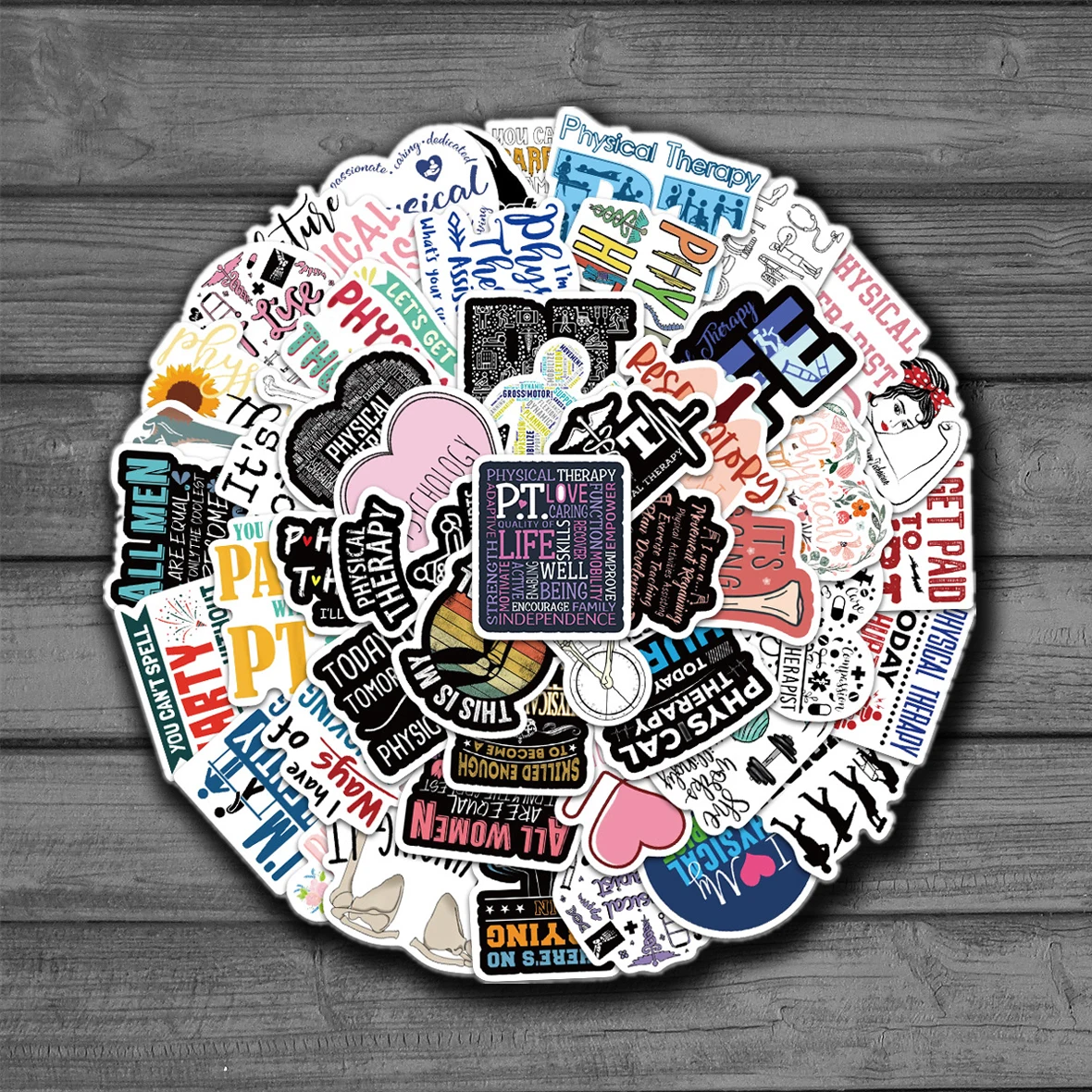

50PCS New Health Physiotherapy Stickers For Motorcycle Notebook Computer Refrigerator Car Children's Toy Decal Lable Sticker