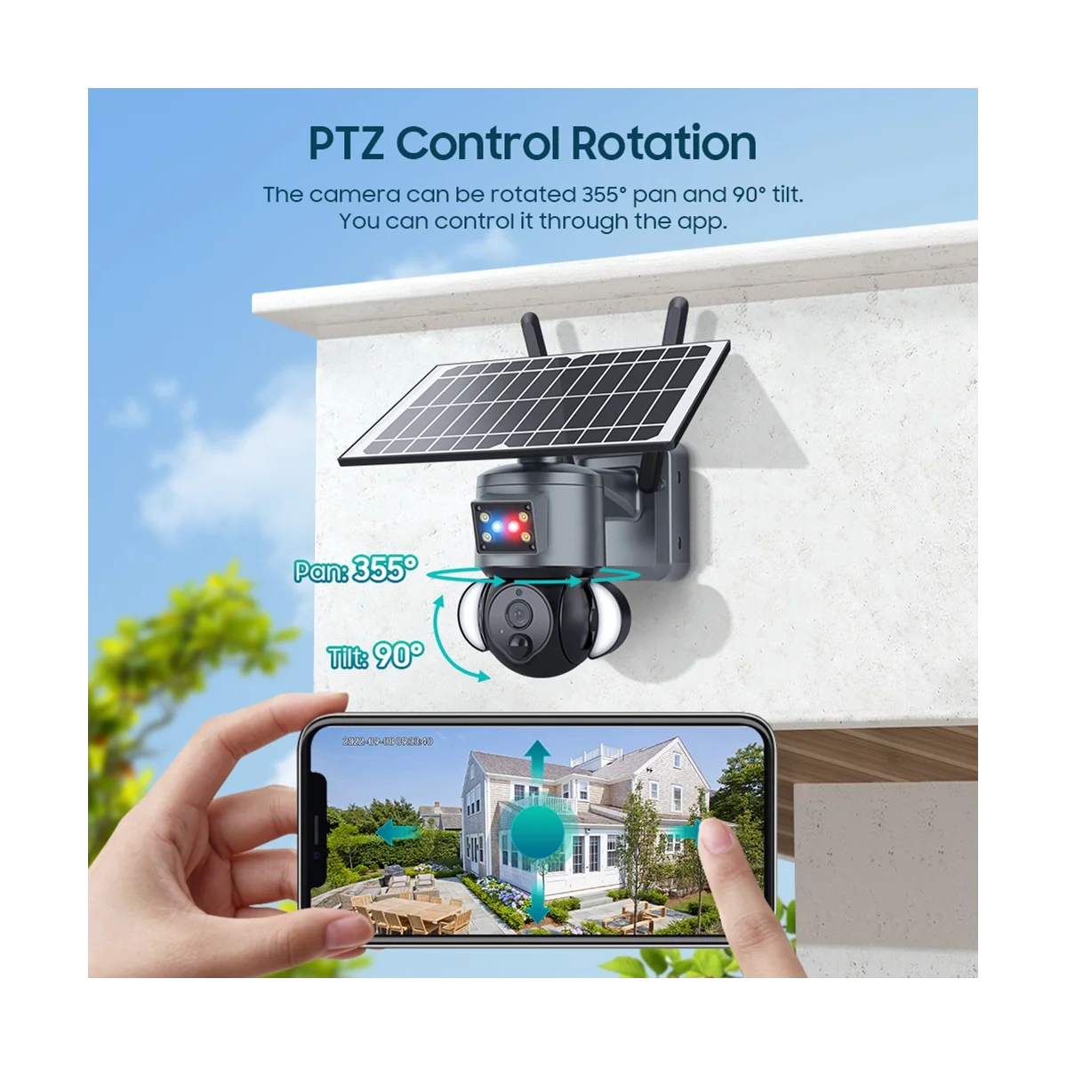 

3MP солнечные камеры видеонаблюдения высокой четкости для наружного видеонаблюдения водонепроницаемый телефон