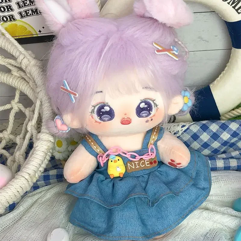 Denim skirt 20cm baby clothes cute cotton doll clothes suspender small skirt summer 5