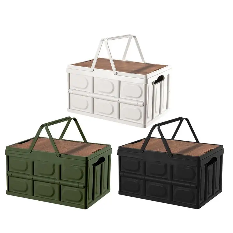 

Folding Storage Box Large Capacity Car Storage Box Outdoor Camping Picnic Storage Box Kitchen Storage Basket Camping Equipment