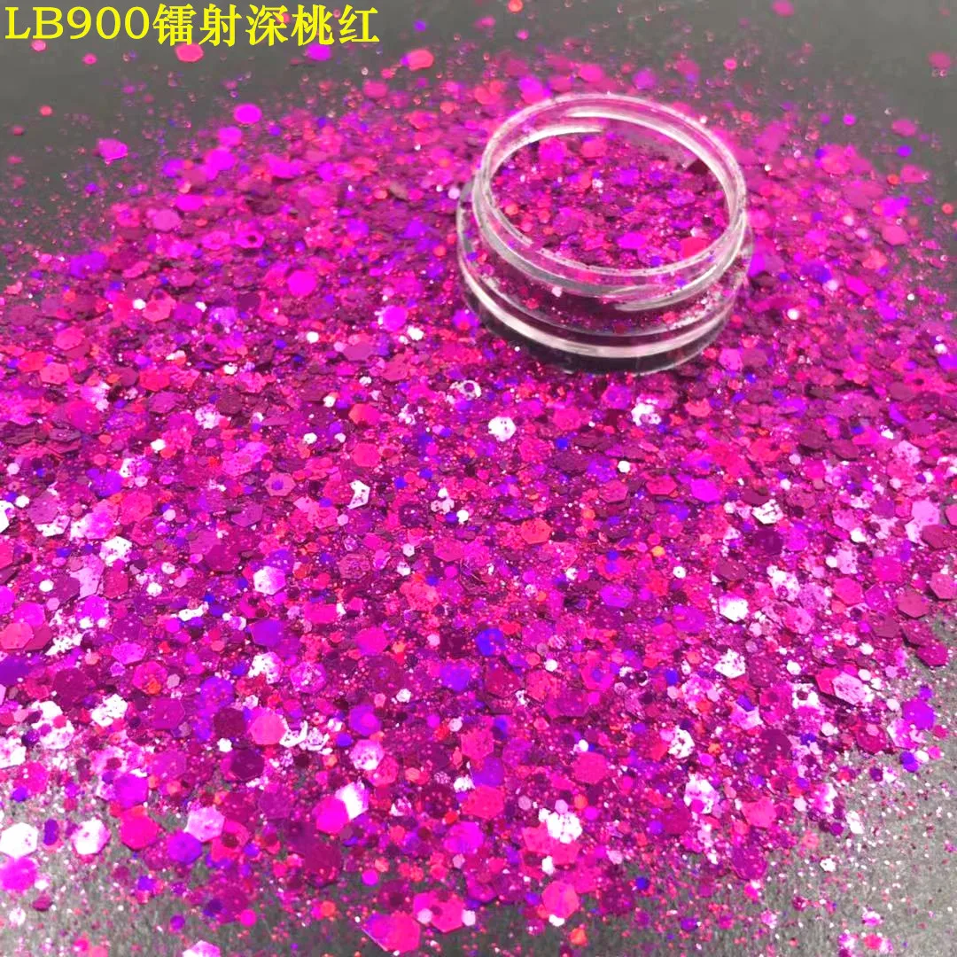 24 Farben Holographischer Chunky Glitter, 24 Farben Laser-Nagelglitter-Flocken, Chunky Holographischer Laser-Nagelglitter – Detail 24