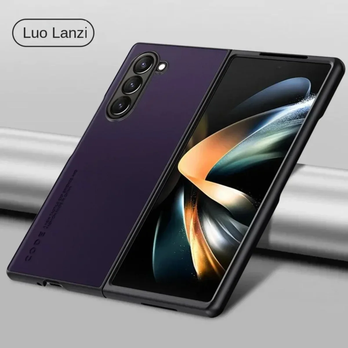 Deluxe Leather Foldable Phone Case with Hard Protective Shell