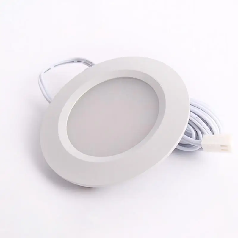 

12V LED Downlight Ceiling Light Spotlight Recessed Grille Ultra-thin Downlight Round Cabinet Light With 2M Terminal Wire